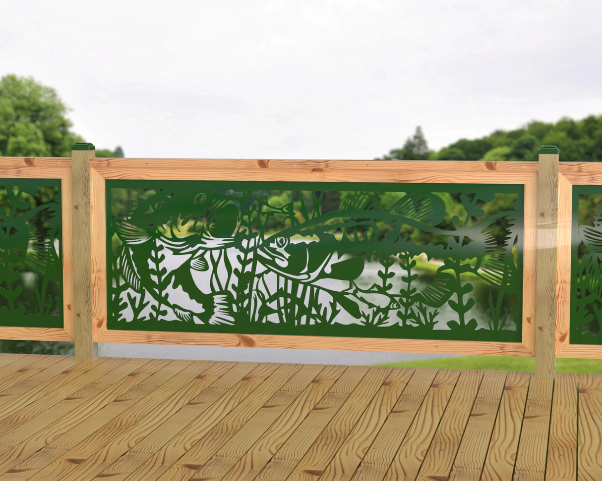 Bass Pond Railing Panel Insert - Madison Iron and Wood