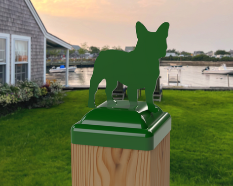 4x4 French Bulldog Post Cap (Fits 3.5 x 3.5 Post Size) - Madison Iron and Wood