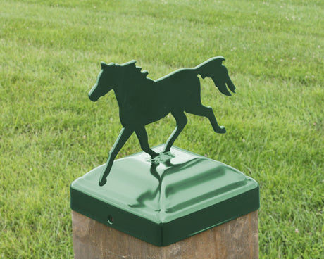 6X6 Trotting Horse Post Cap (5.5 x 5.5 Post Size) - Madison Iron and Wood