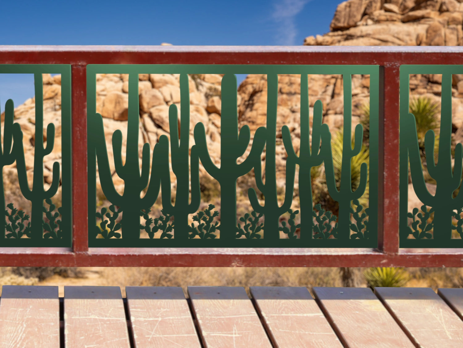 80"x30" - Saguaro National Park Fence/Gate Panel Insert - Madison Iron and Wood