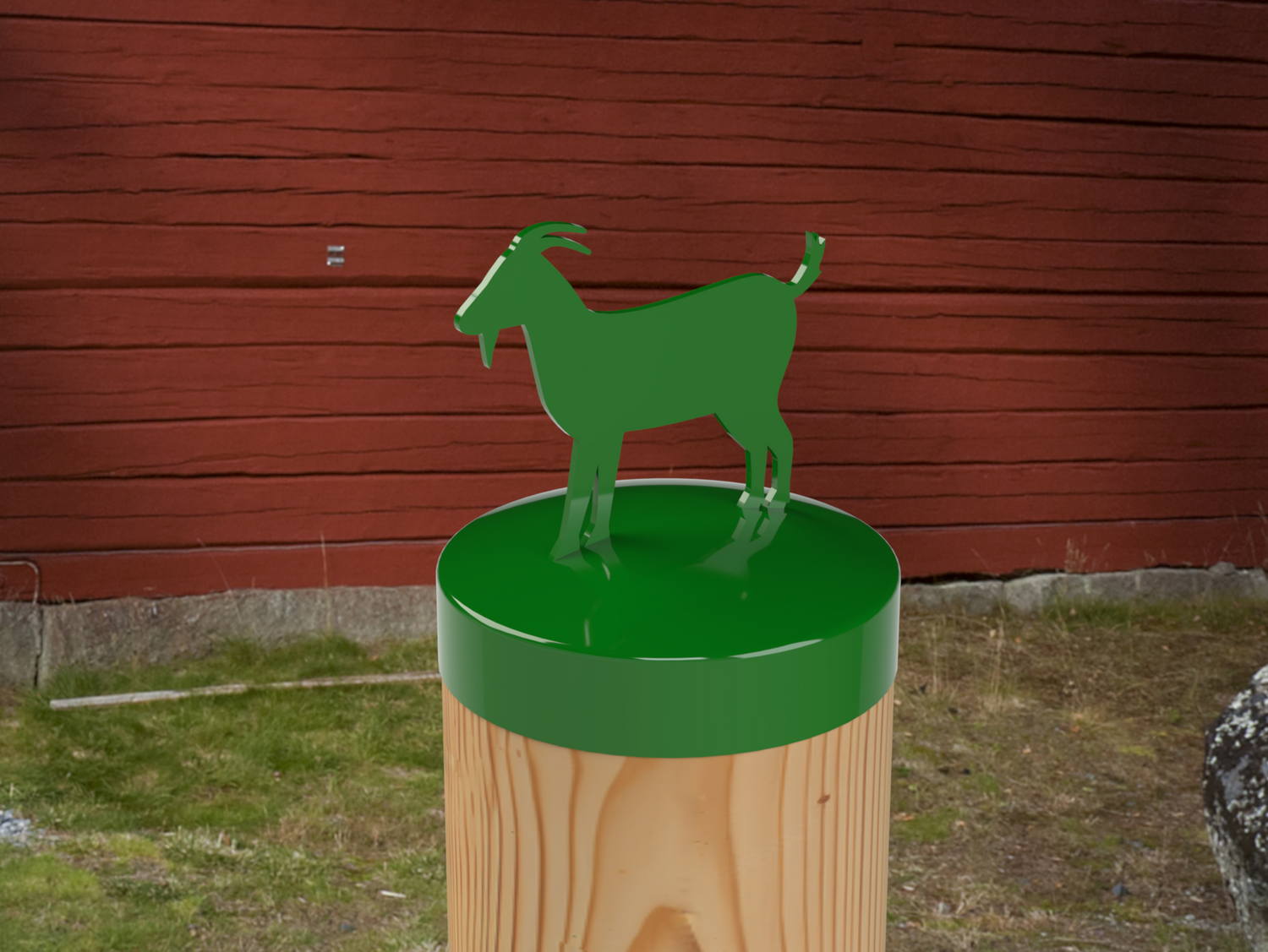 Goat, Round Post Cap (4x4 Round Post Size) - Madison Iron and Wood