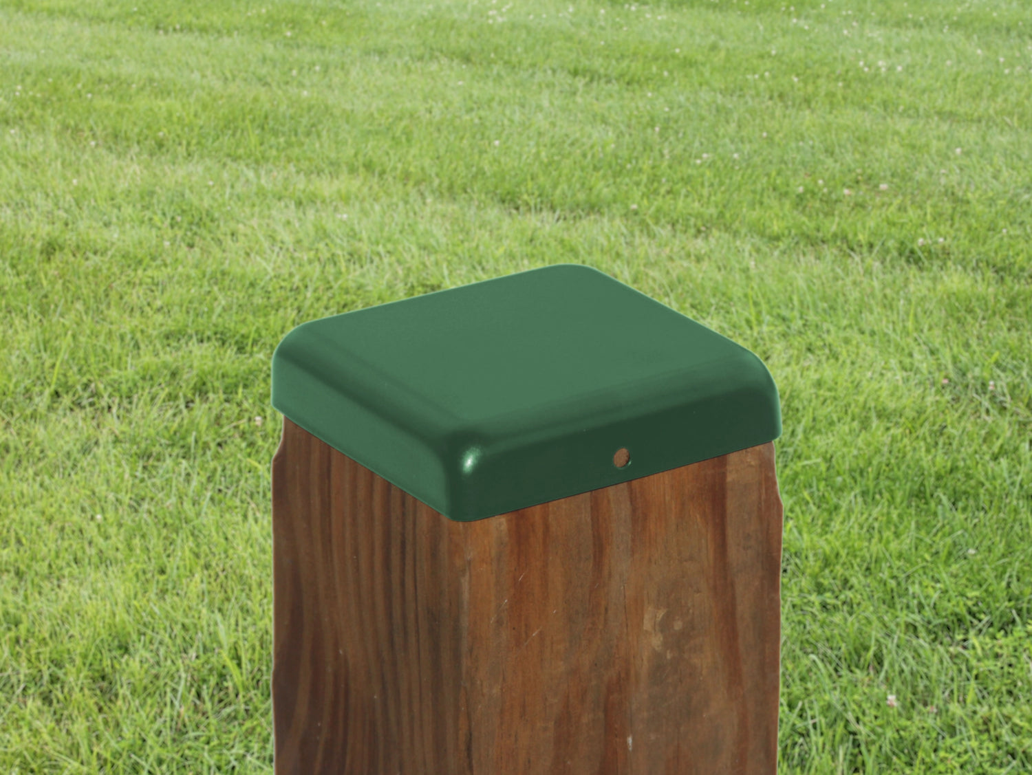 True 4x4 Flat Top Steel Post Cap - Madison Iron and Wood