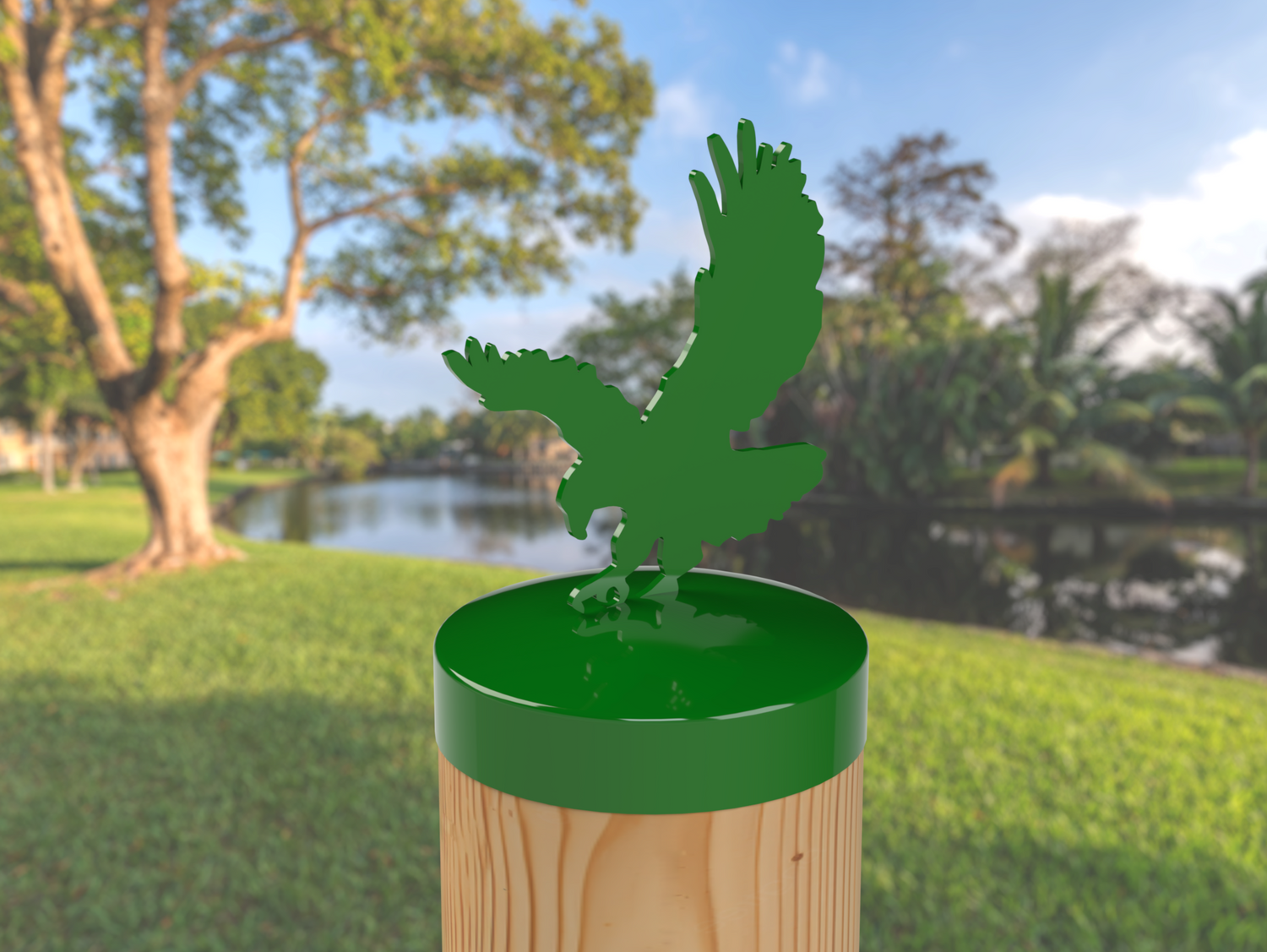 Eagle, Round Post Cap (4x4 Round Post Size) - Madison Iron and Wood