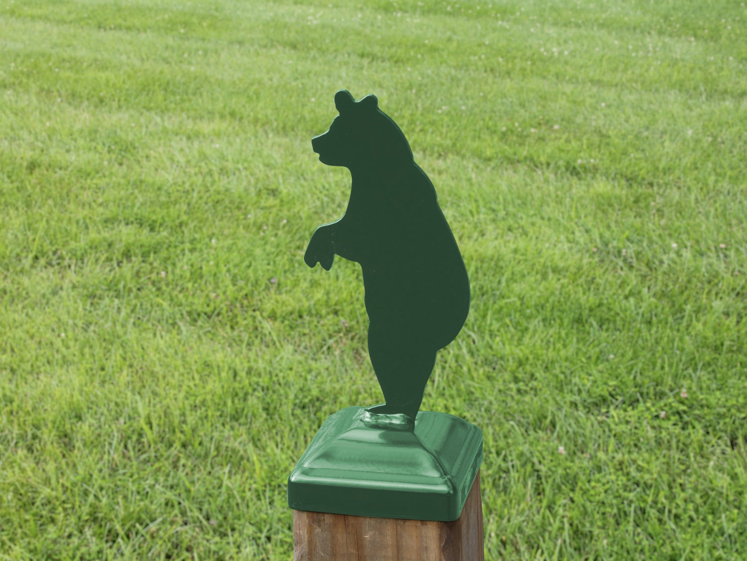4x4 Bear Standing Post Cap (Fits 3.5 x 3.5 Post Size) - Madison Iron and Wood