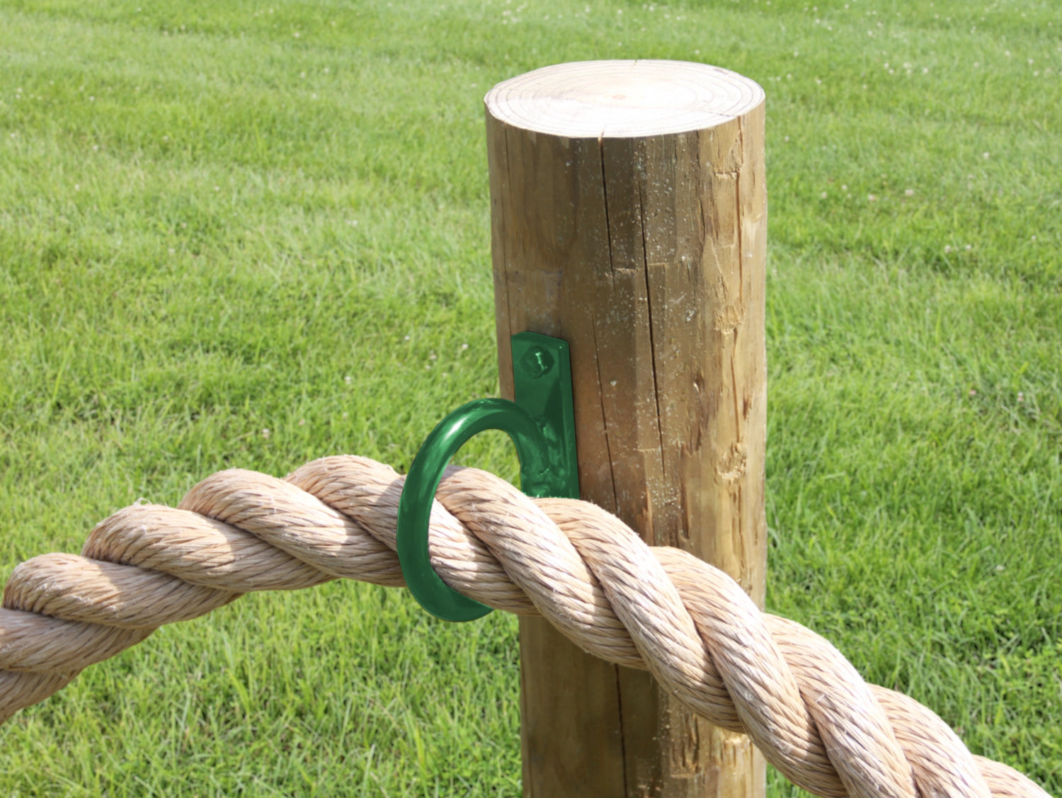 Heavy Duty Nautical Rope Ring, Narrow Body Fence Rings For Round Posts (3 sizes available) - Madison Iron and Wood