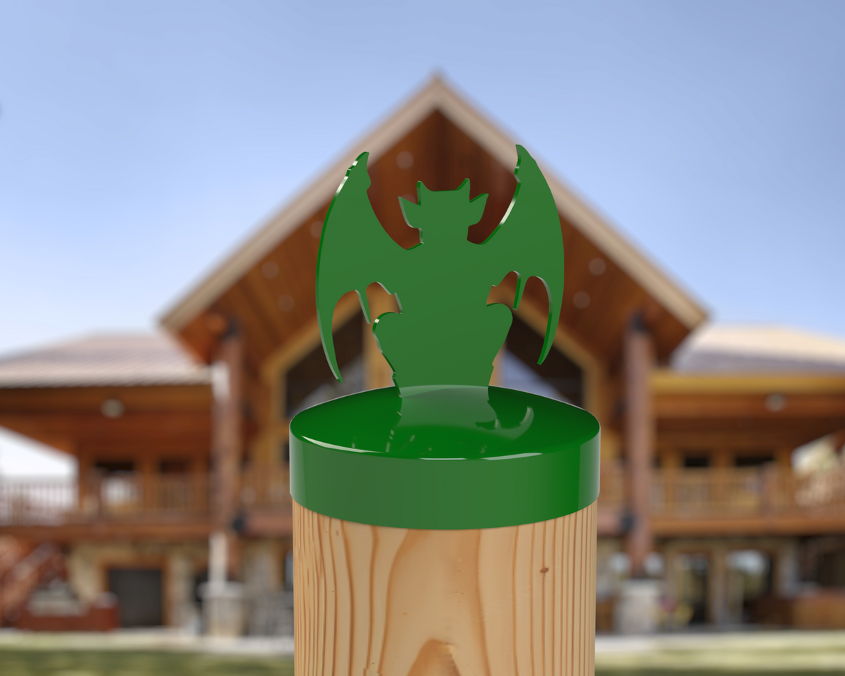 Gargoyle, Round Post Cap (4x4 Round Post Size) - Madison Iron and Wood