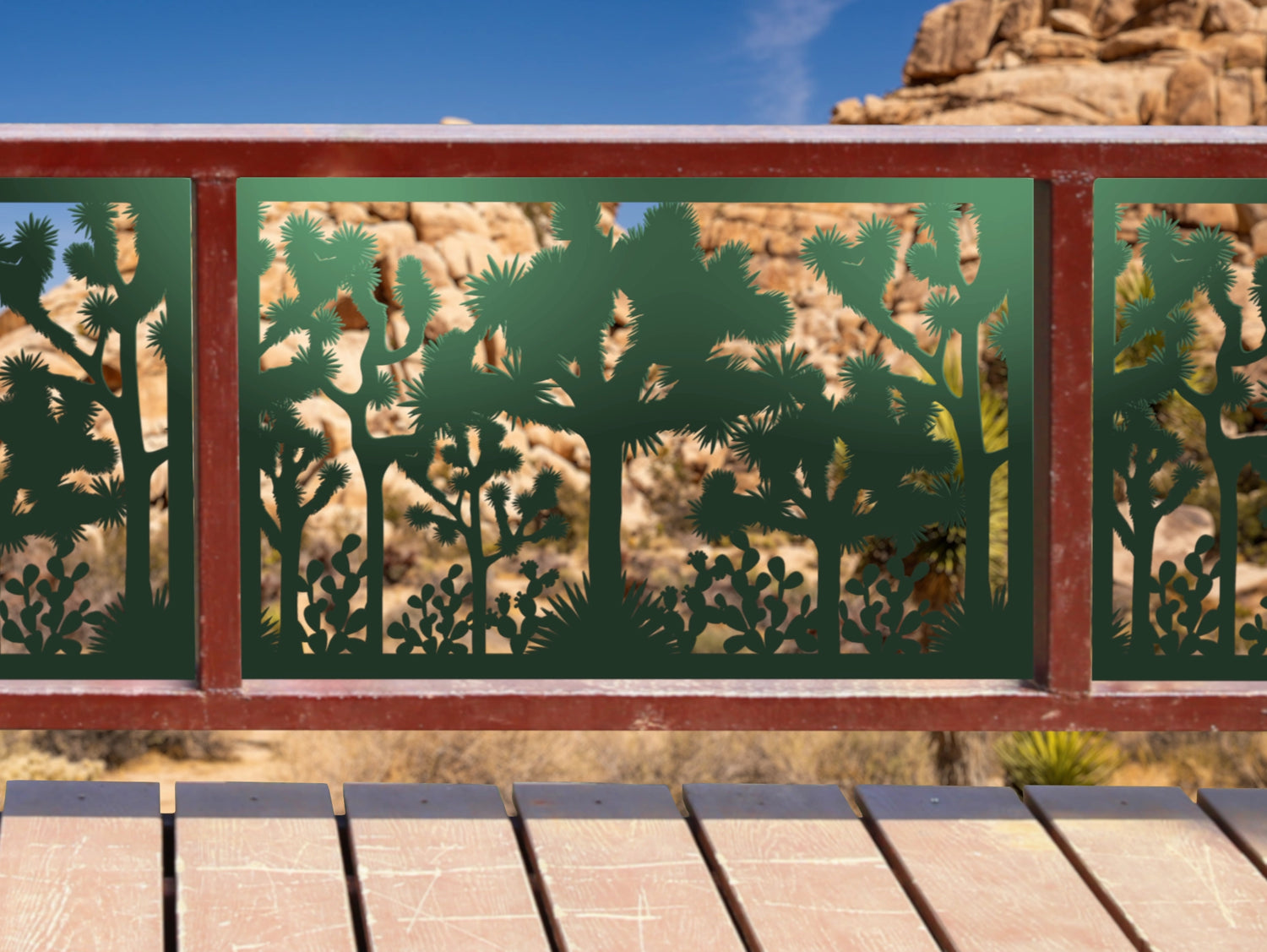 80"x30" - Joshua Tree National Park Fence/Gate Panel Insert - Madison Iron and Wood
