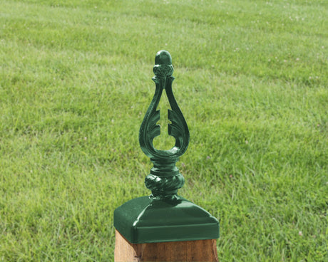 4X4 Wrought Iron Acorn Top Post Cap (Fits 3.5 x 3.5 Post Size) - Madison Iron and Wood