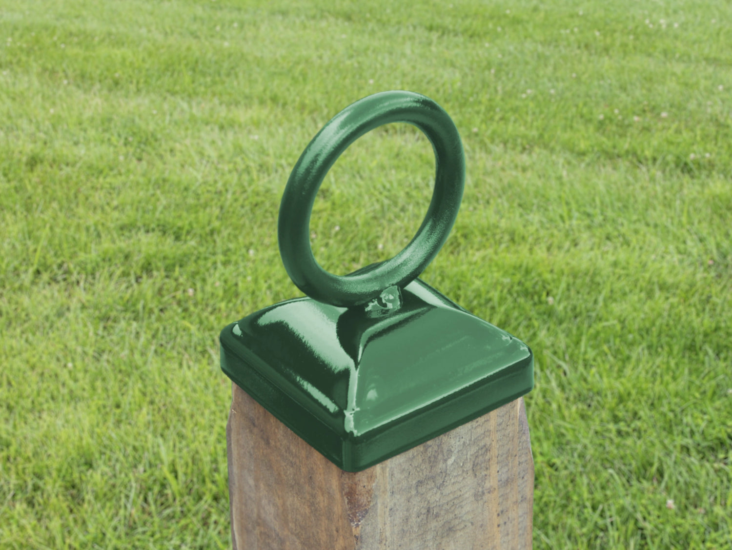 4x4 Nautical Rope Ring Post Cap (3.5 x 3.5 Post Size) - Madison Iron and Wood