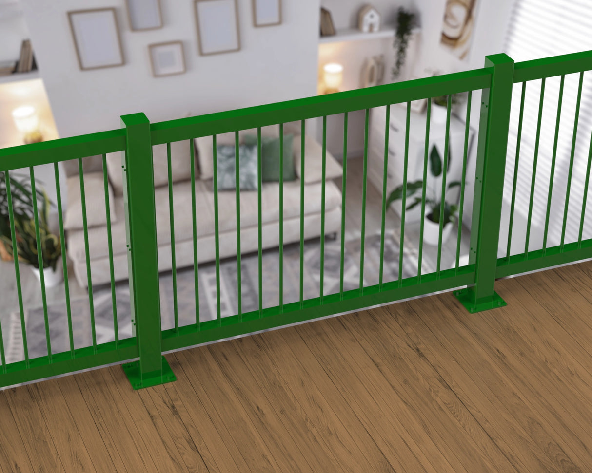 80"x30" - Round Spindle Railing Panel Insert - Madison Iron and Wood