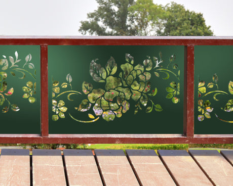 80"x30" - Floral Design Metal Fence/Gate Panel Insert - Madison Iron and Wood