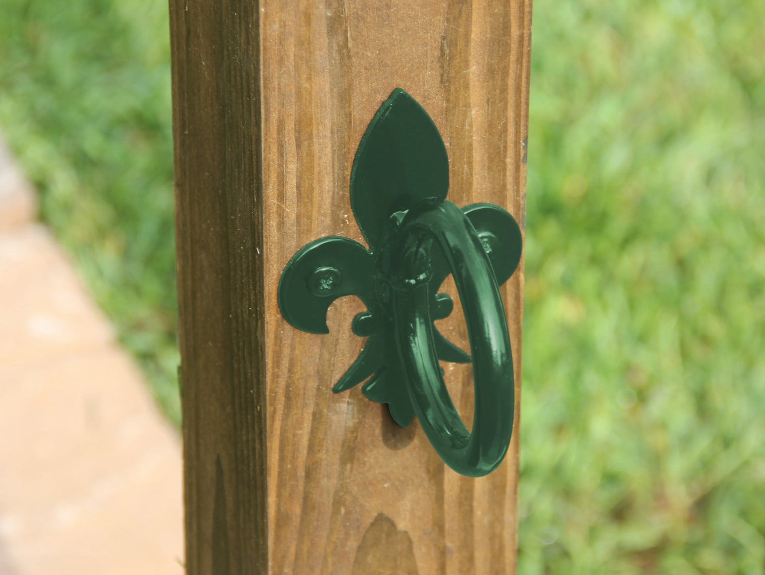 Fleur De Lis Nautical Rope Ring, String Light holder (3 sizes available) - Madison Iron and Wood