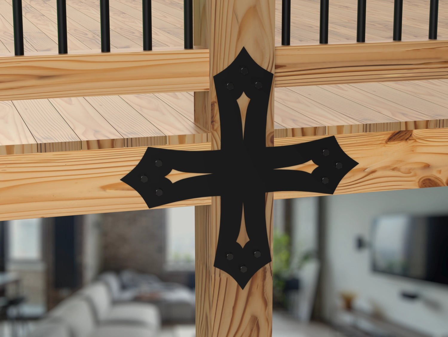 Gothic Brackets For 4x4 Dimensional Lumber - Madison Iron and Wood