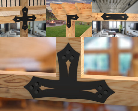Gothic Brackets For 4x4 Dimensional Lumber - Madison Iron and Wood