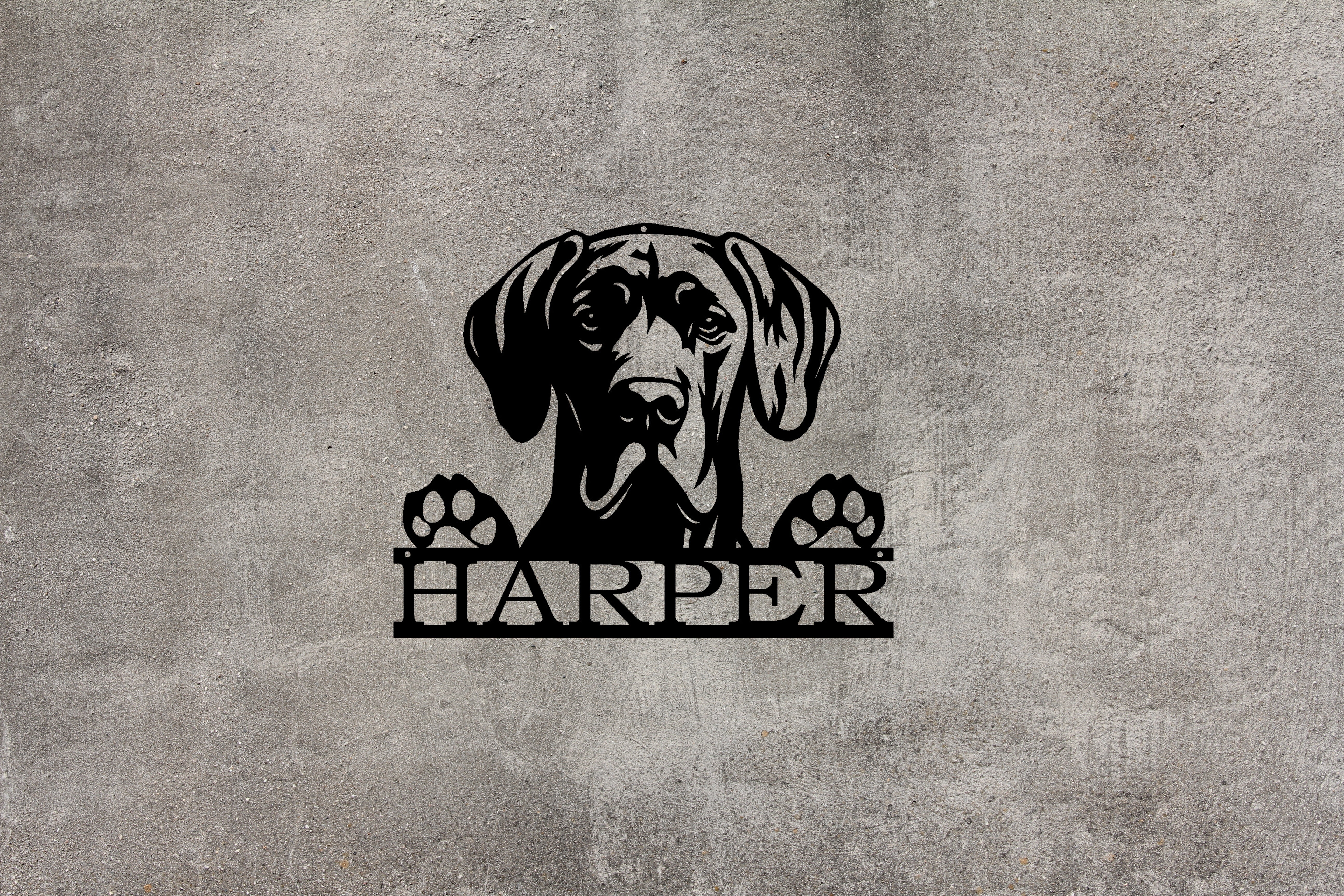 Personalized Great Dane Metal Wall Art - Madison Iron and Wood