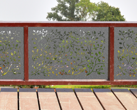 80"x30" - Wind Blown Leaves Fence/Gate Panel Insert - Madison Iron and Wood