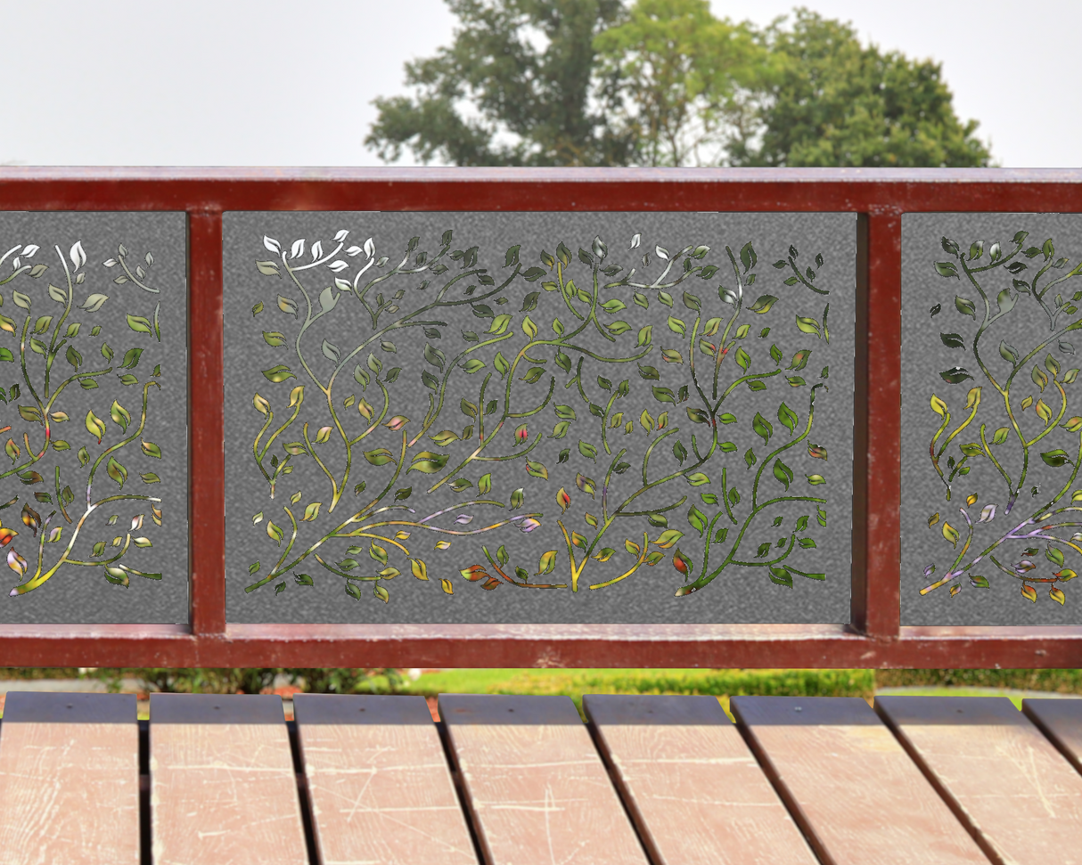 80"x30" - Wind Blown Leaves Fence/Gate Panel Insert - Madison Iron and Wood
