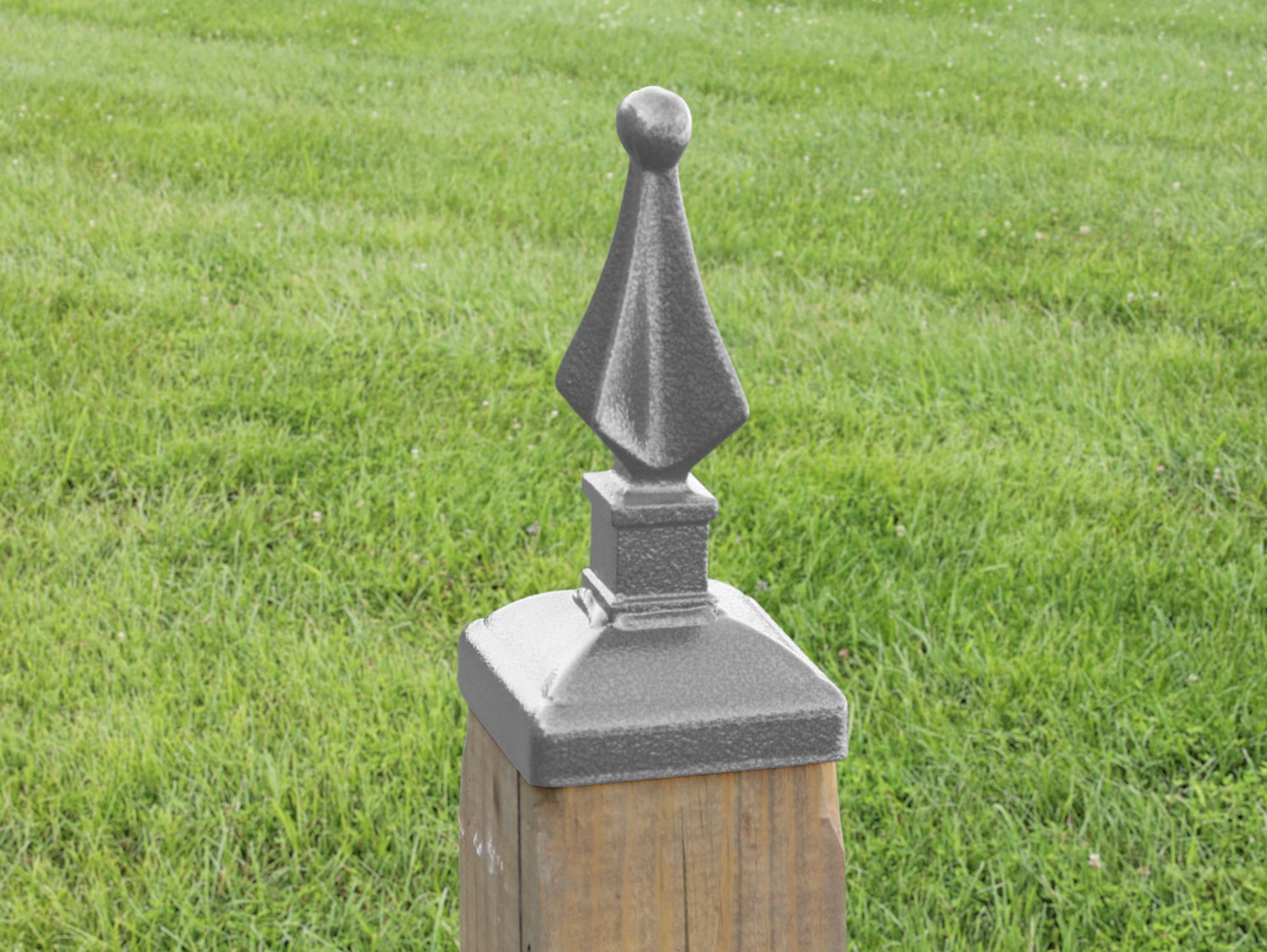 4x4 Quad Spear Post Cap (3.5 x 3.5 Post Size) - Madison Iron and Wood