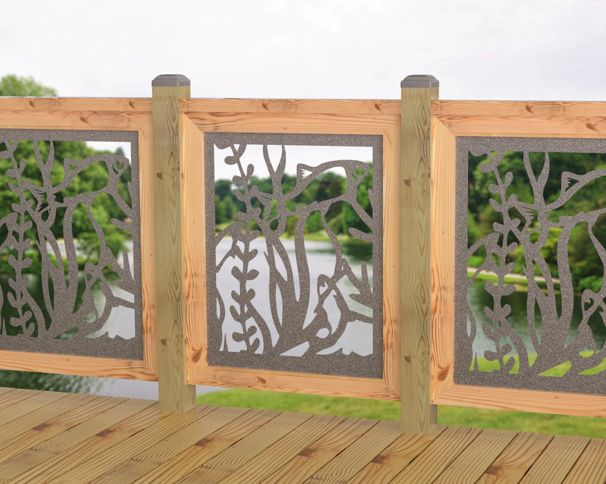 Bass Pond Railing Panel Insert - Madison Iron and Wood
