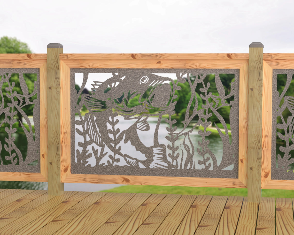 Bass Pond Railing Panel Insert - Madison Iron and Wood