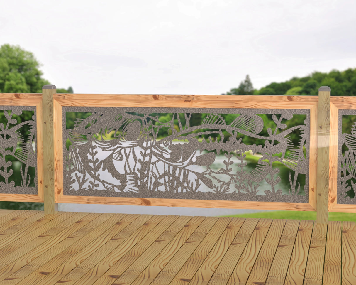 Bass Pond Railing Panel Insert - Madison Iron and Wood