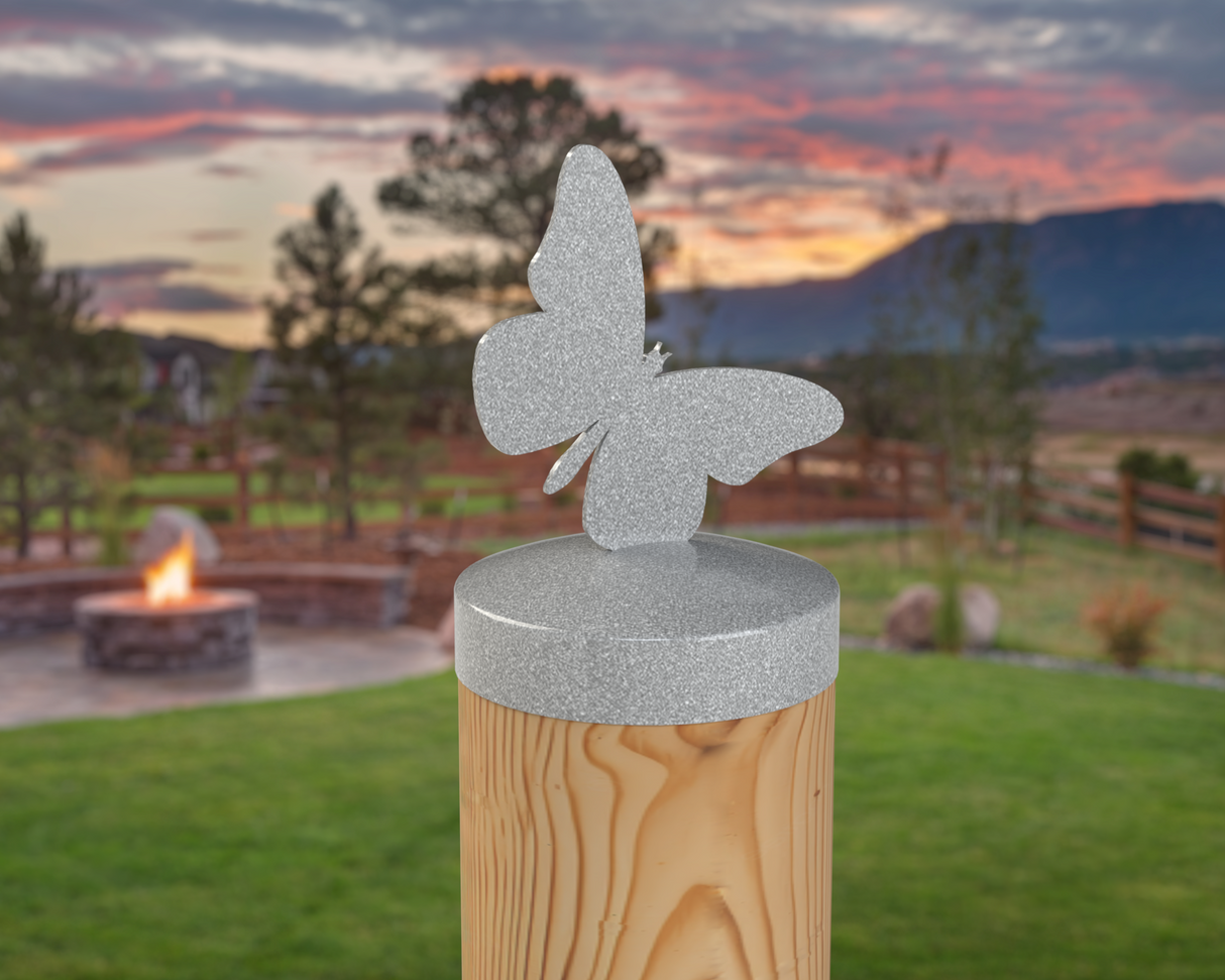 Butterfly, Round Post Cap (4x4 Round Post Size) - Madison Iron and Wood