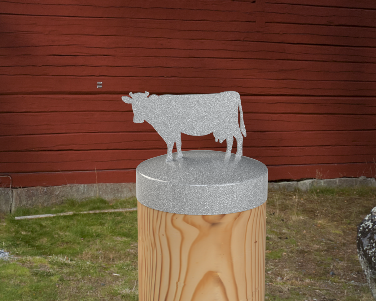 Cow, Round Post Cap (4x4 Round Post Size) - Madison Iron and Wood