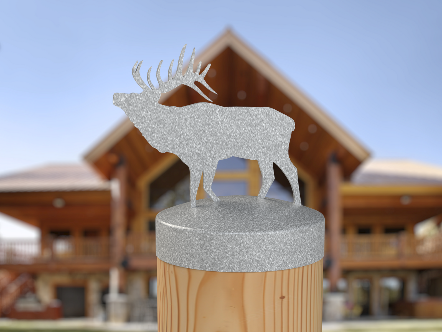 Elk, Round Post Cap (4x4 Round Post Size) - Madison Iron and Wood