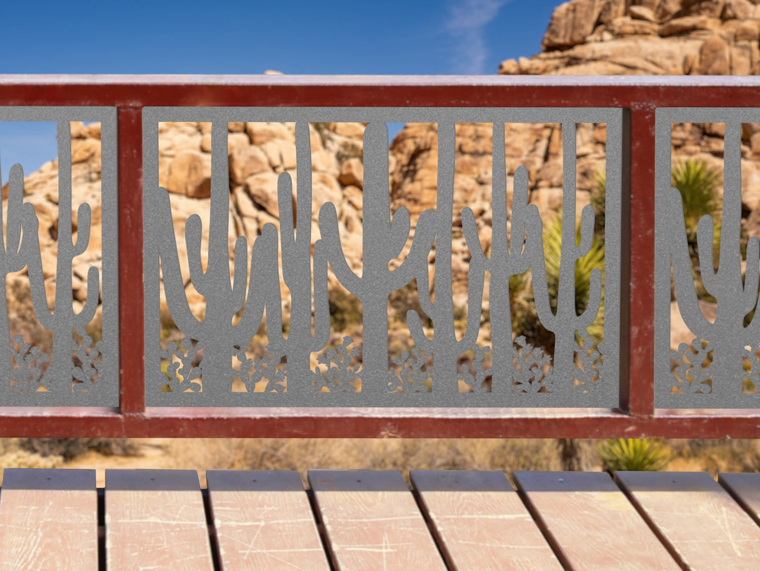 80"x30" - Saguaro National Park Fence/Gate Panel Insert - Madison Iron and Wood