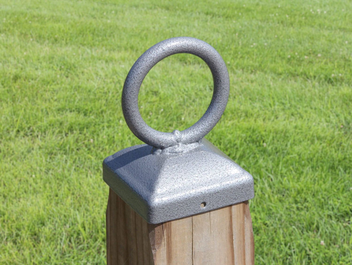 4x4 Nautical Rope Ring Post Cap (3.5 x 3.5 Post Size) - Madison Iron and Wood