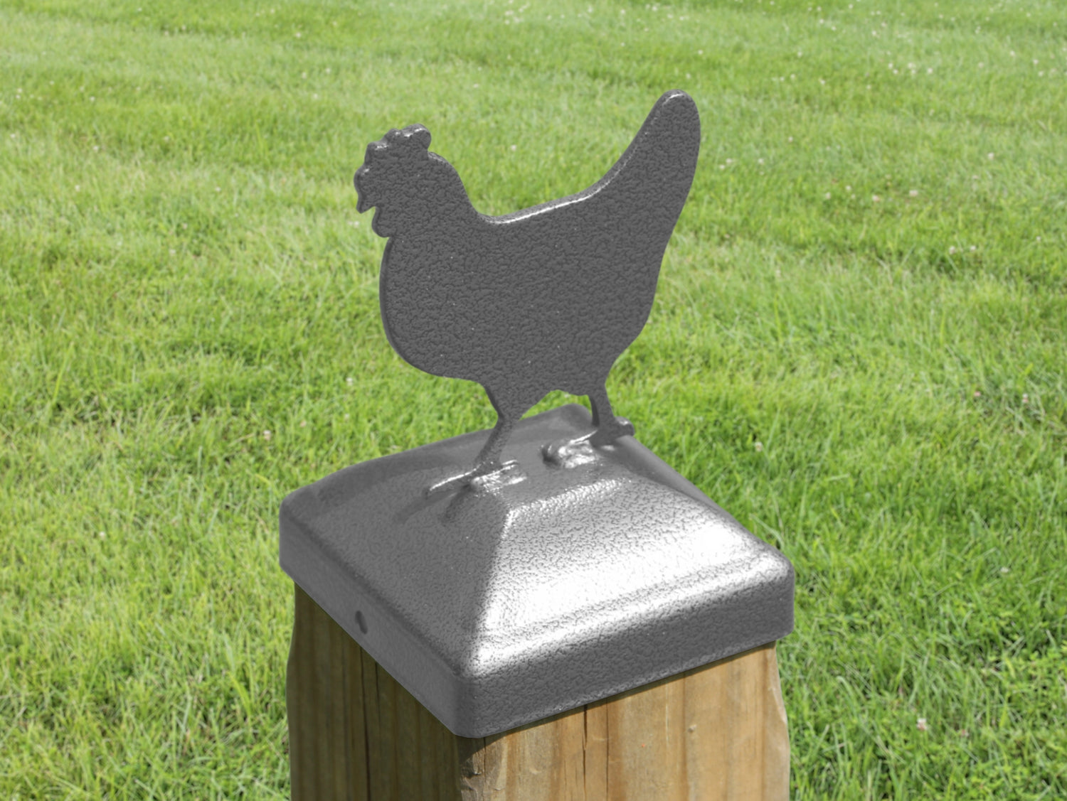 6X6 Chicken Post Cap (5.5 x 5.5 Post Size) - Madison Iron and Wood