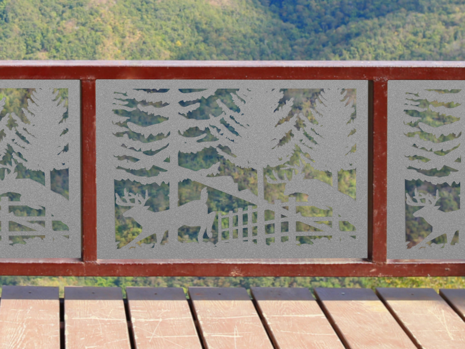 80"x30" - Deer Landscape Fence/Gate Panel Insert - Madison Iron and Wood