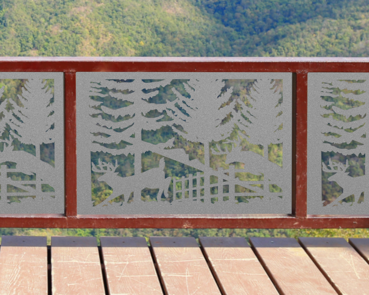 80"x30" - Deer Landscape Fence/Gate Panel Insert - Madison Iron and Wood