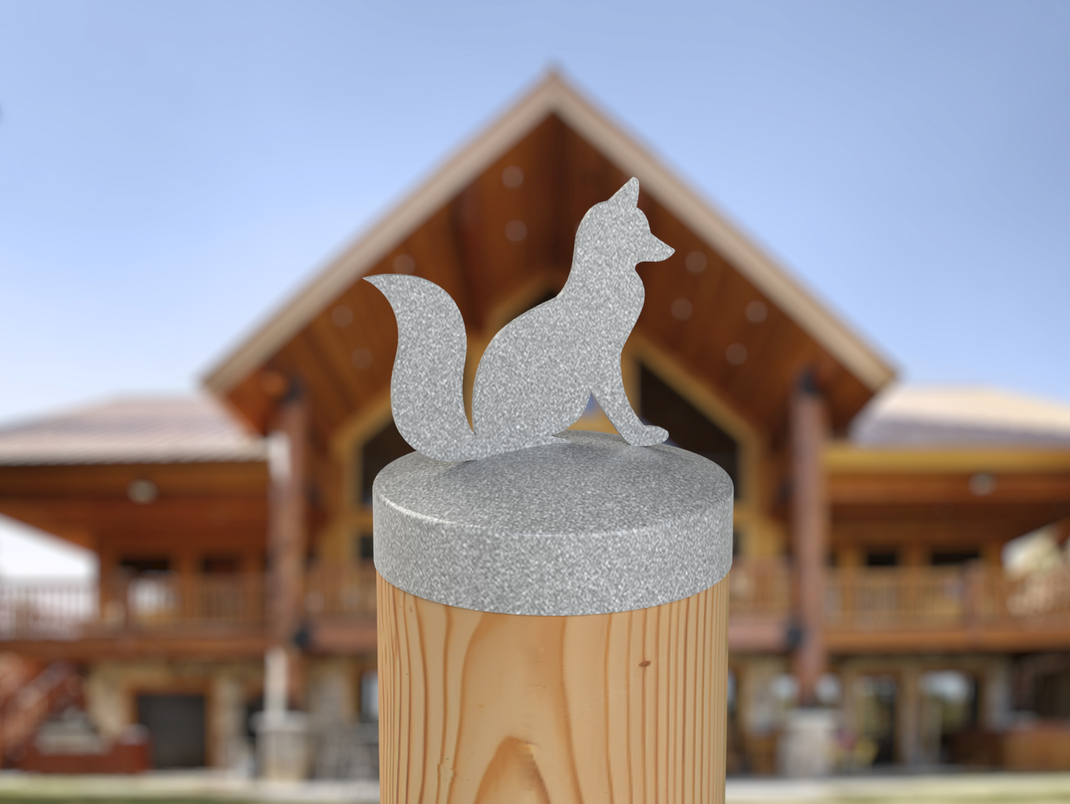 Fox, Round Post Cap (4x4 Round Post Size) - Madison Iron and Wood