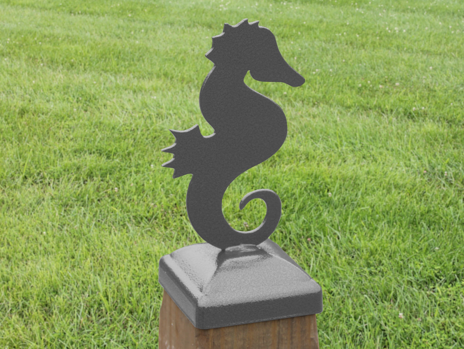 6X6 Seahorse Post Cap (5.5 x 5.5 Post Size) - Madison Iron and Wood