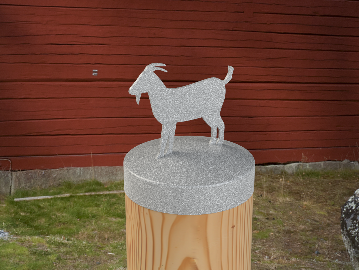 Goat, Round Post Cap (4x4 Round Post Size) - Madison Iron and Wood