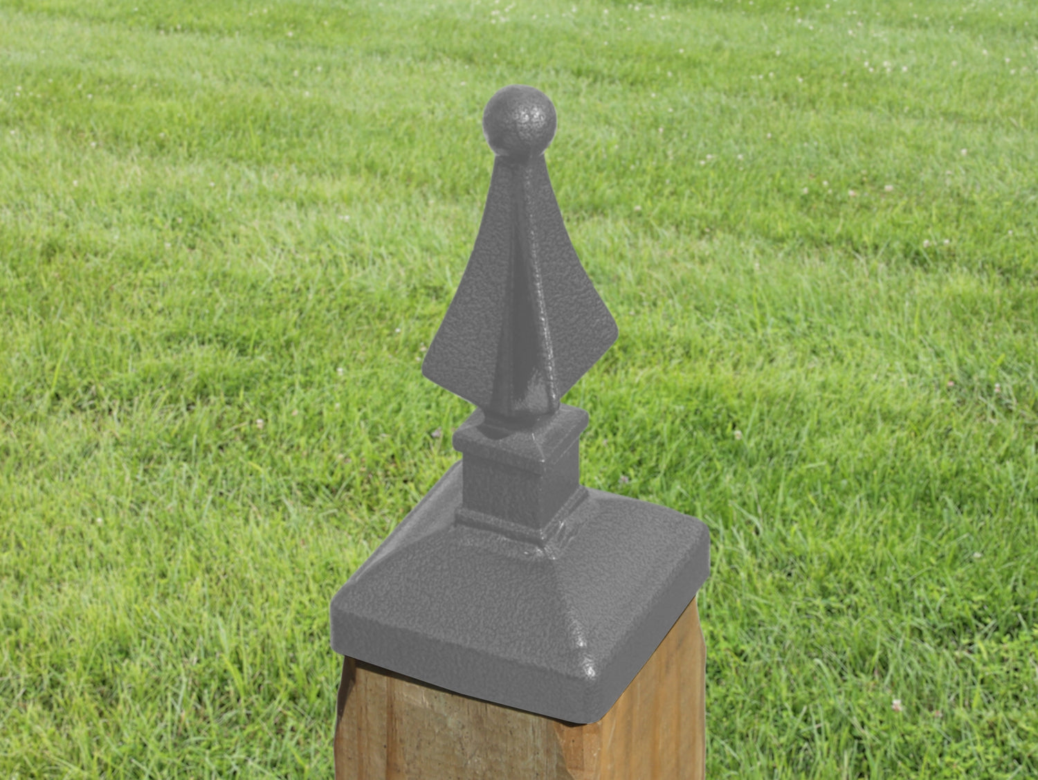4x4 Quad Spear Post Cap (3.5 x 3.5 Post Size) - Madison Iron and Wood