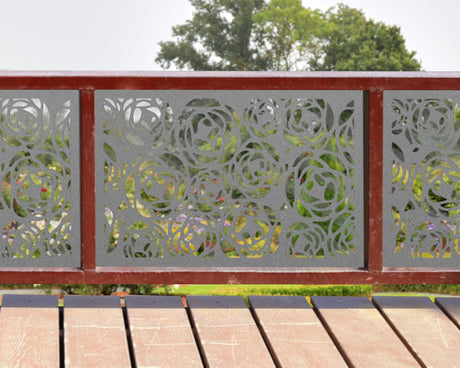 80"x30" - Rose Bush Fence/Gate Panel Insert - Madison Iron and Wood