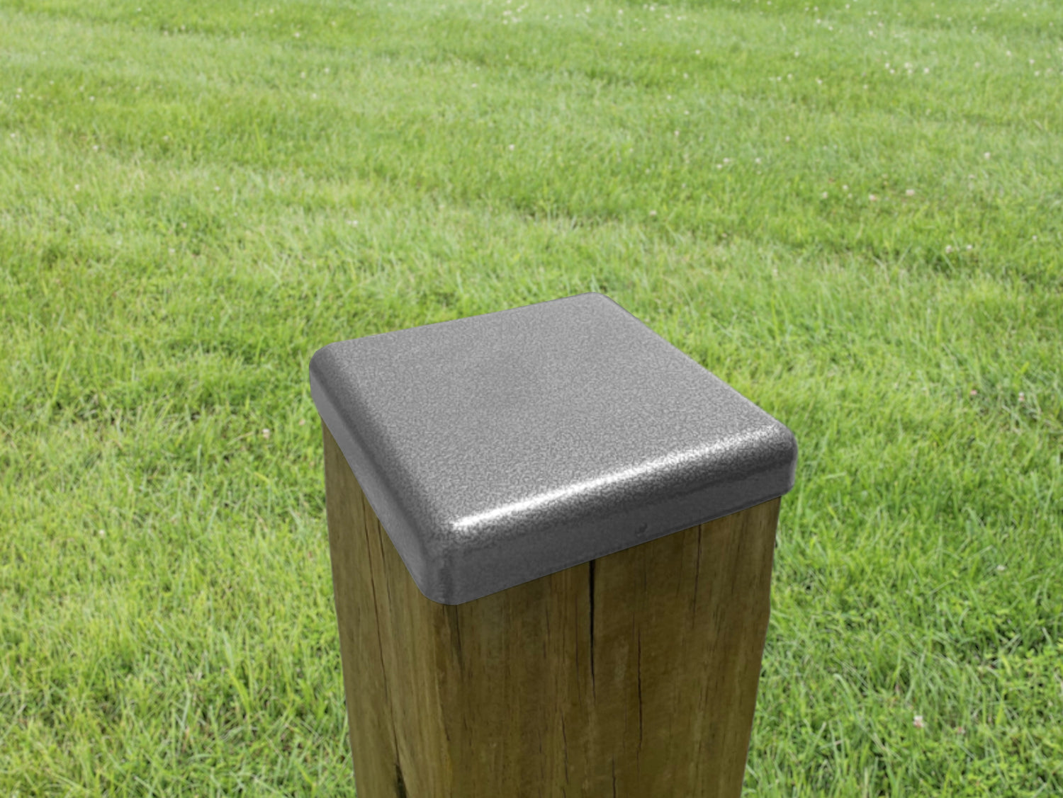 True 4x4 Flat Top Steel Post Cap - Madison Iron and Wood