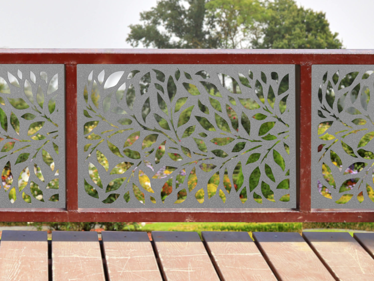 80"x30" - Tree Leaves Fence/Gate Panel Insert - Madison Iron and Wood