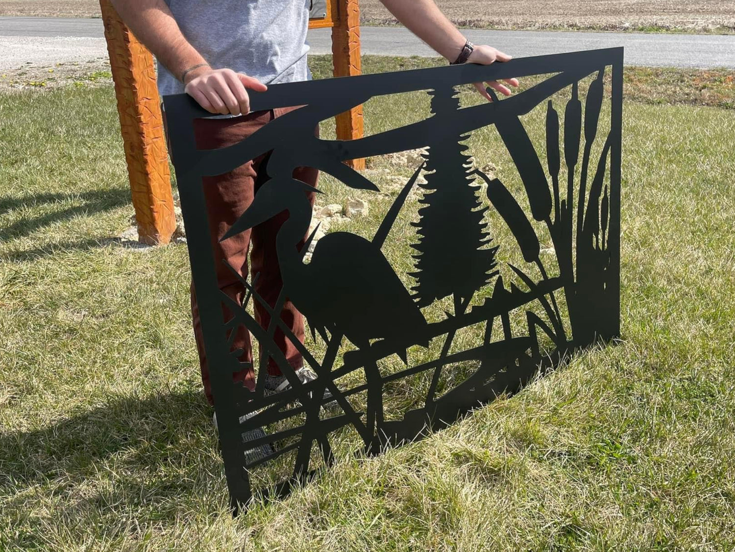 80"x30" - Crane Pond Fence/Gate Panel Insert - Madison Iron and Wood