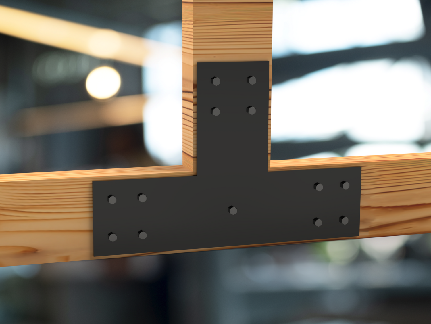 Industrial Style Brackets for 8x8 Dimensional Lumber - Madison Iron and Wood