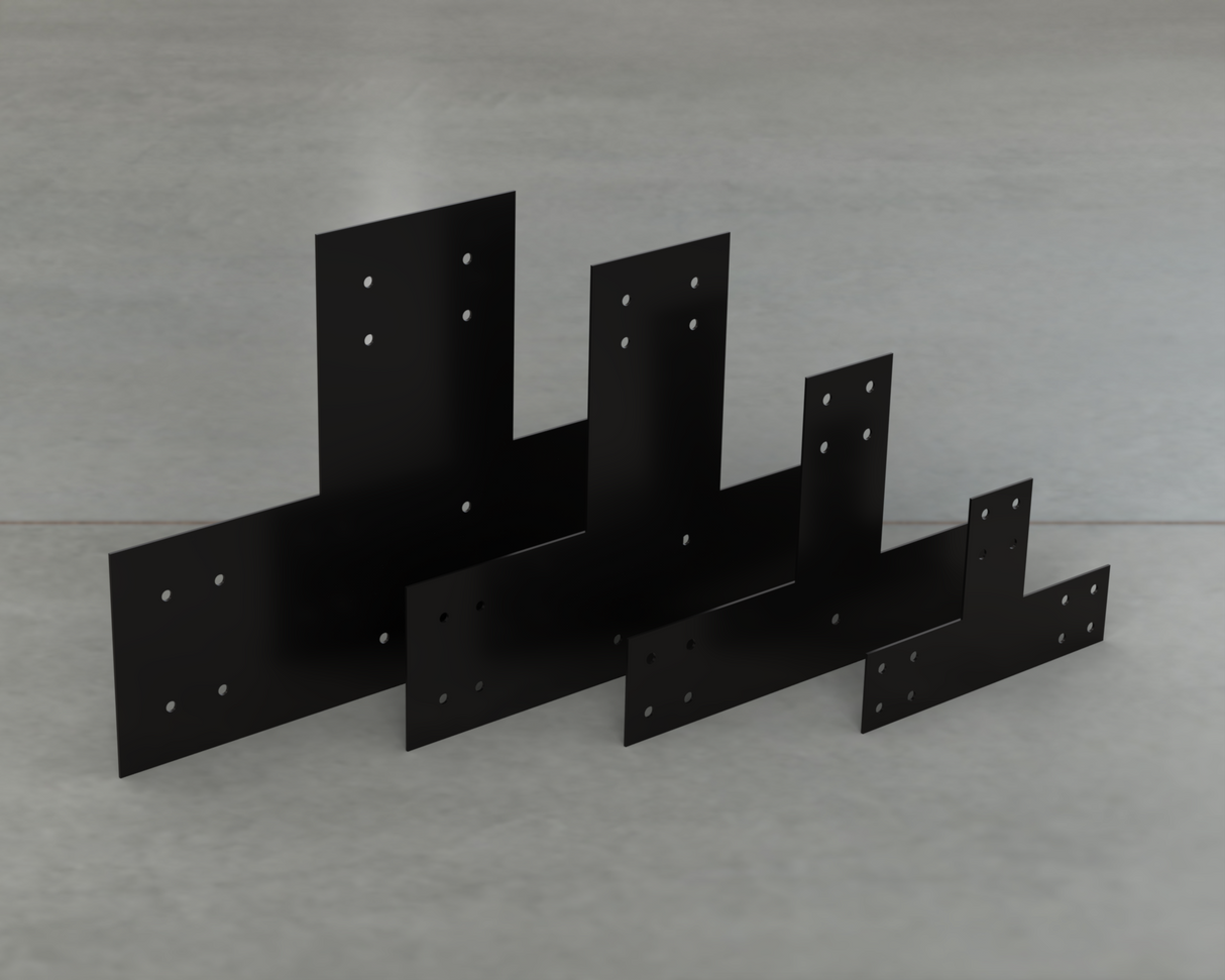 Industrial Style T Brackets - Various Sizes