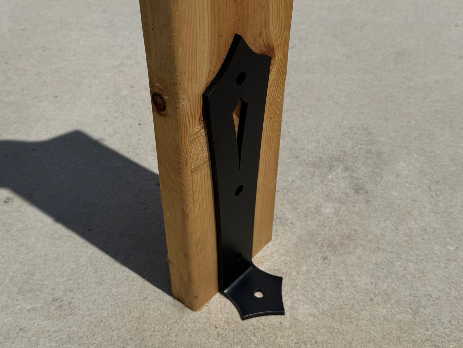 Gothic Post Base Bracket - Madison Iron and Wood