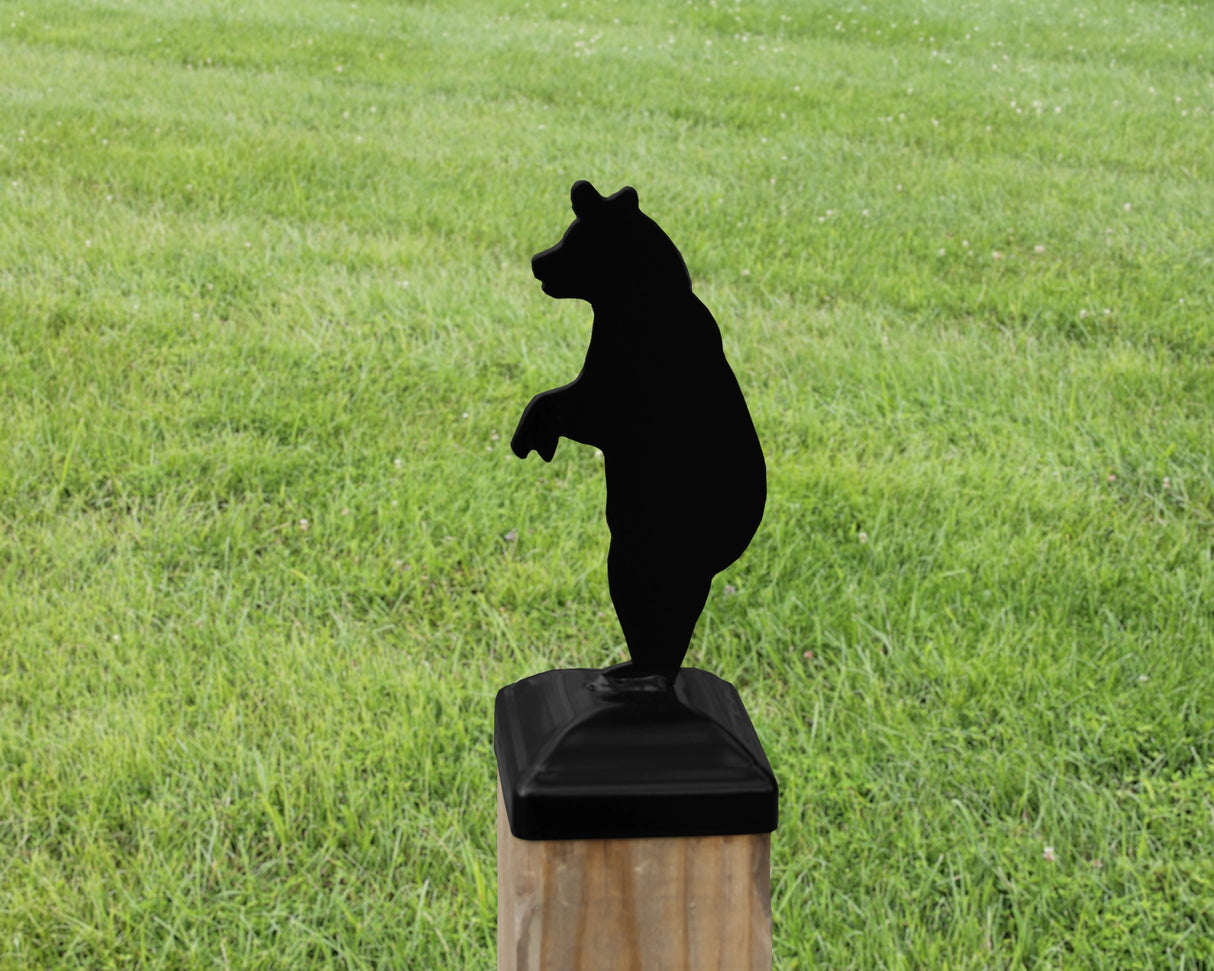 6X6 Bear Standing Post Cap (5.5 x 5.5 Post Size) - Madison Iron and Wood