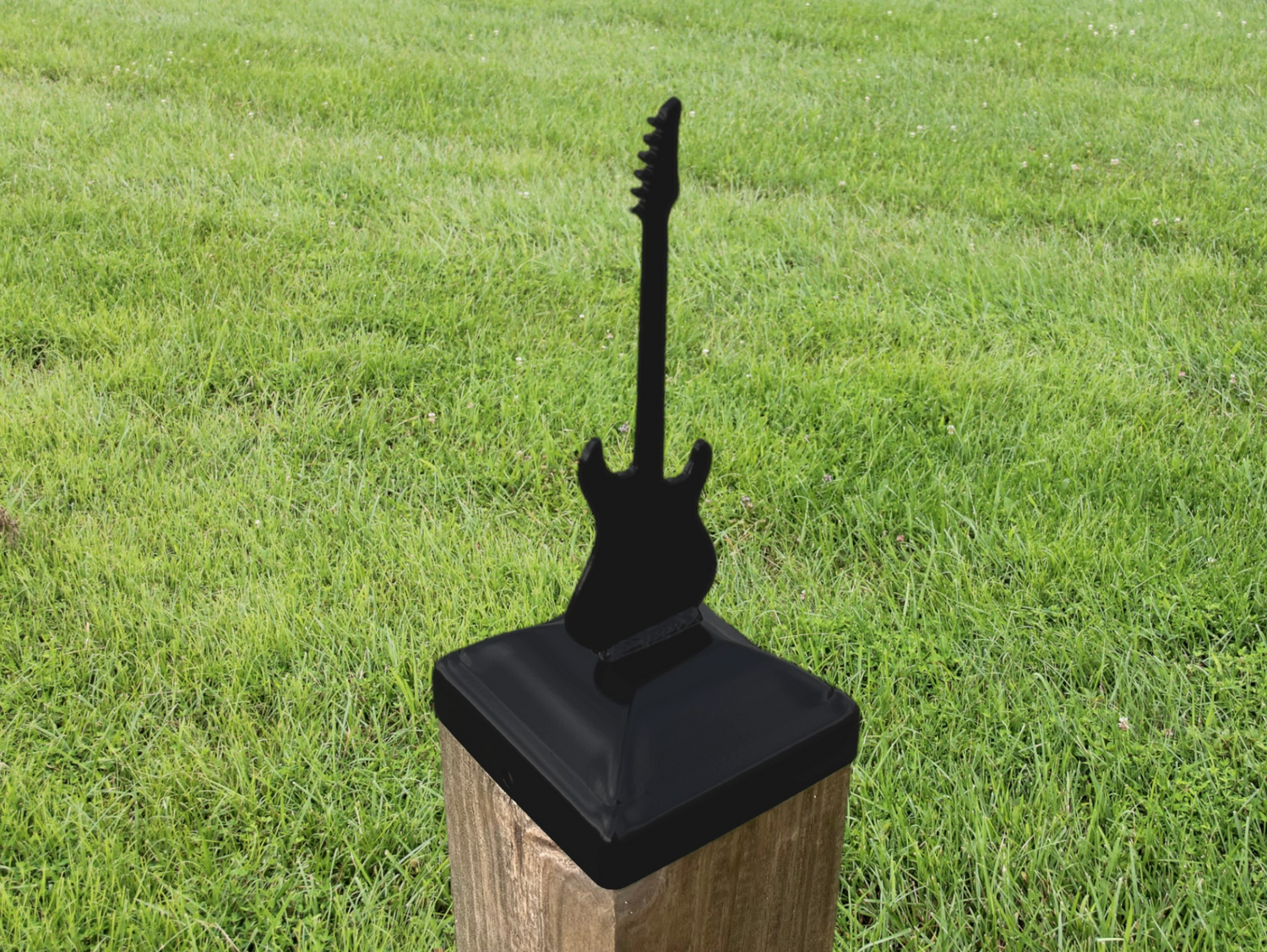 6X6 Guitar - Electric Post Cap (5.5 x 5.5 Post Size) - Madison Iron and Wood