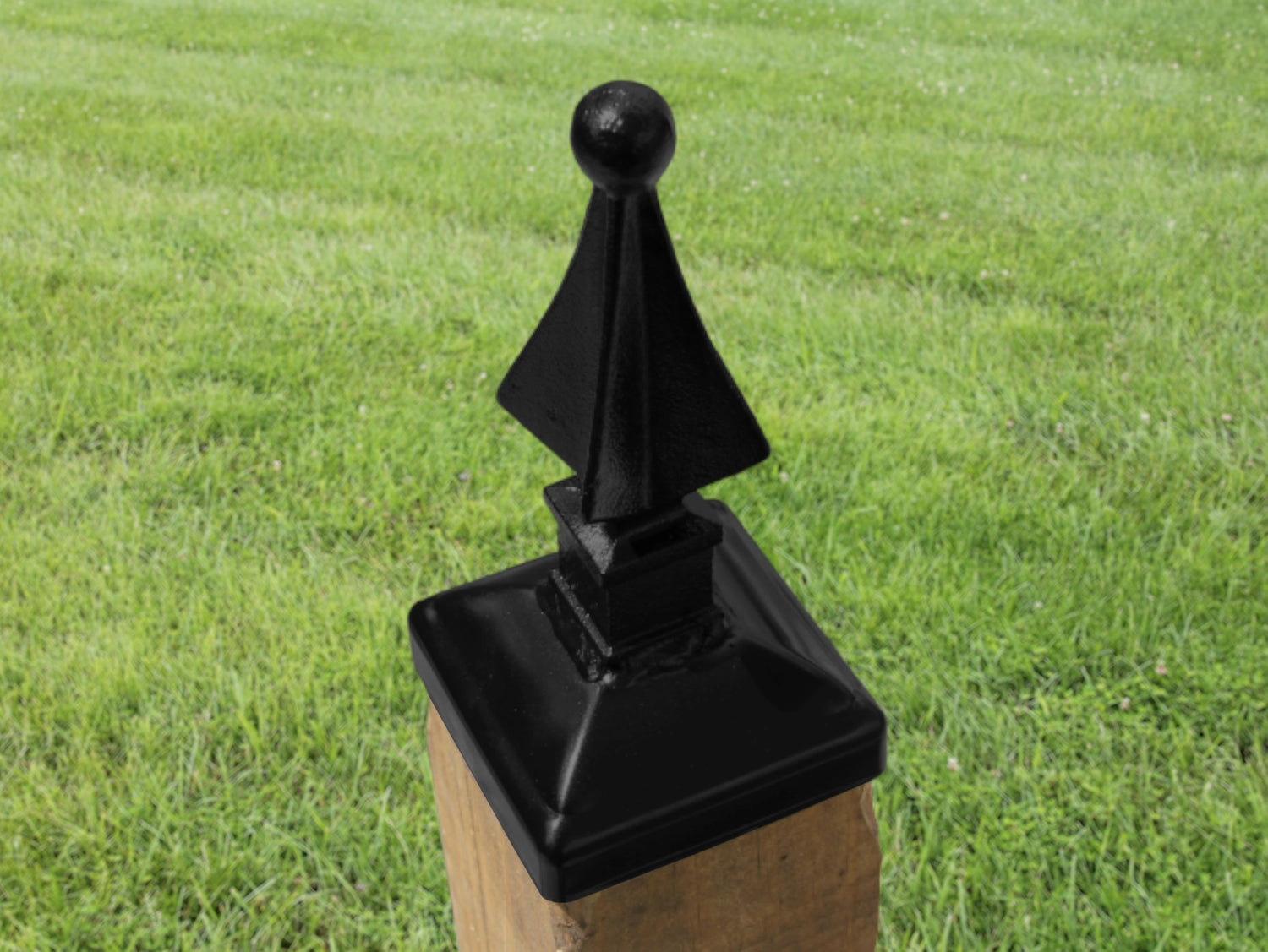 4x4 Quad Spear Post Cap (3.5 x 3.5 Post Size) - Madison Iron and Wood