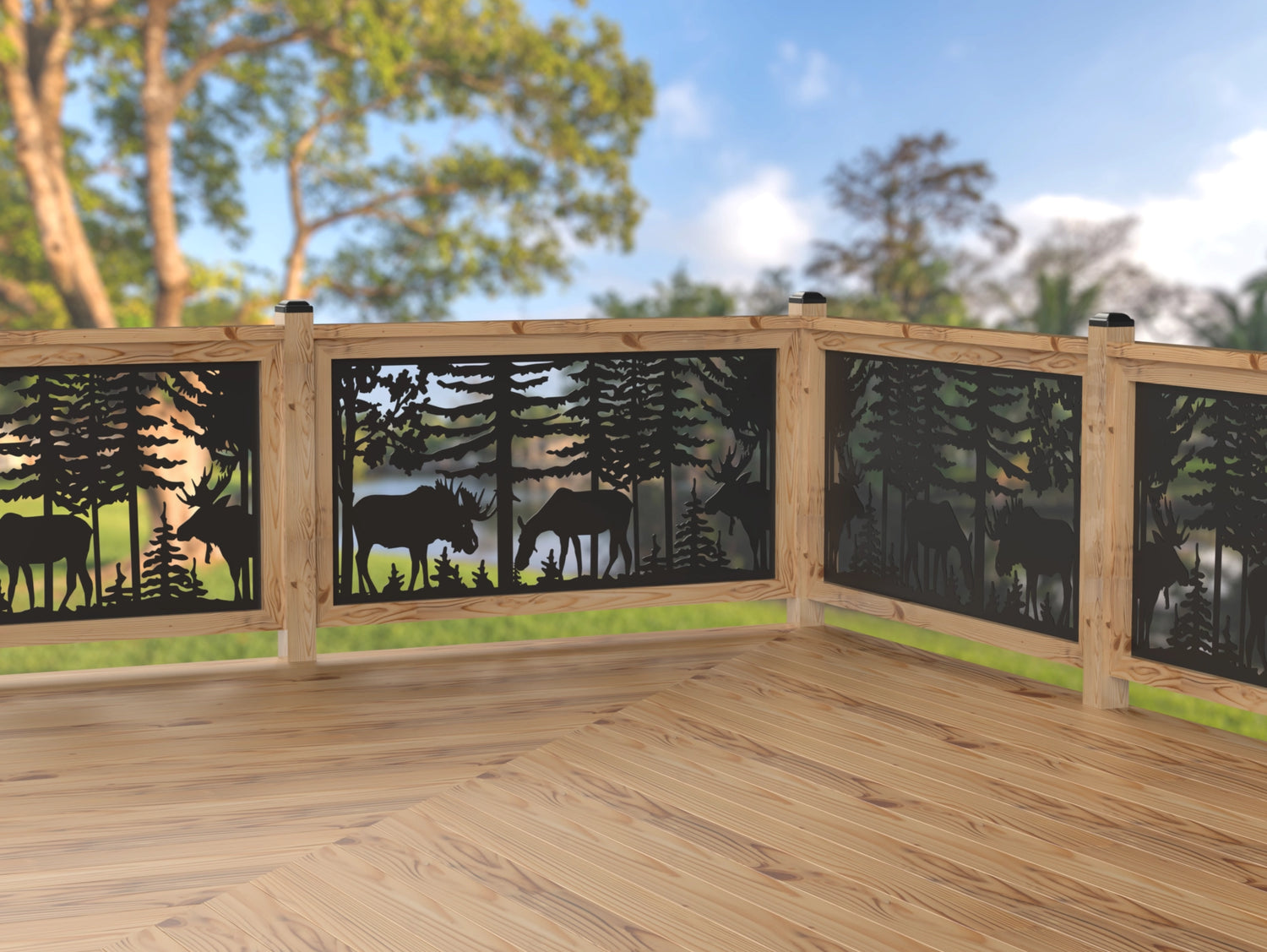 Moose Landscape Railing Panel Insert