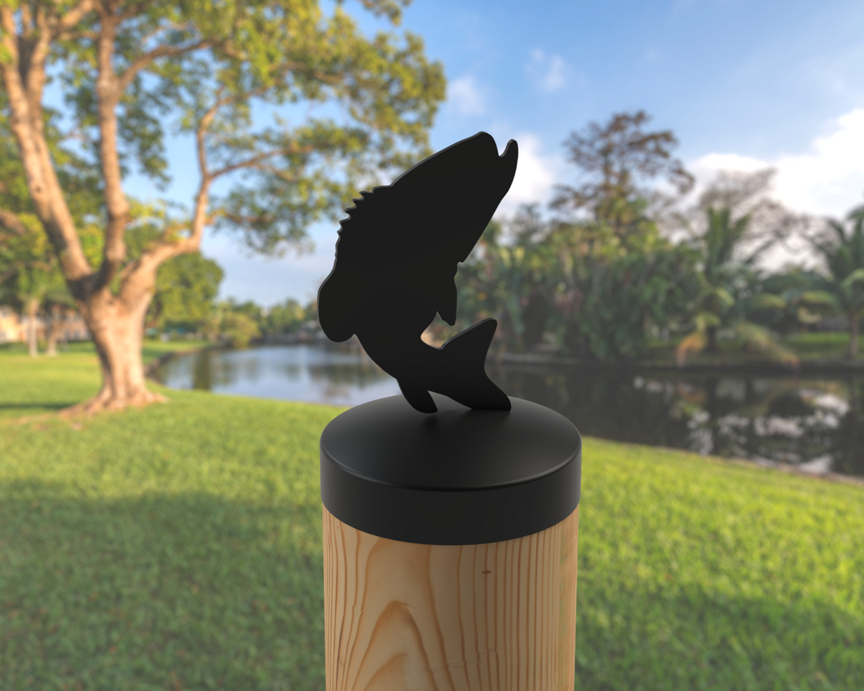 Bass, Round Post Cap (4x4 Round Post Size) - Madison Iron and Wood