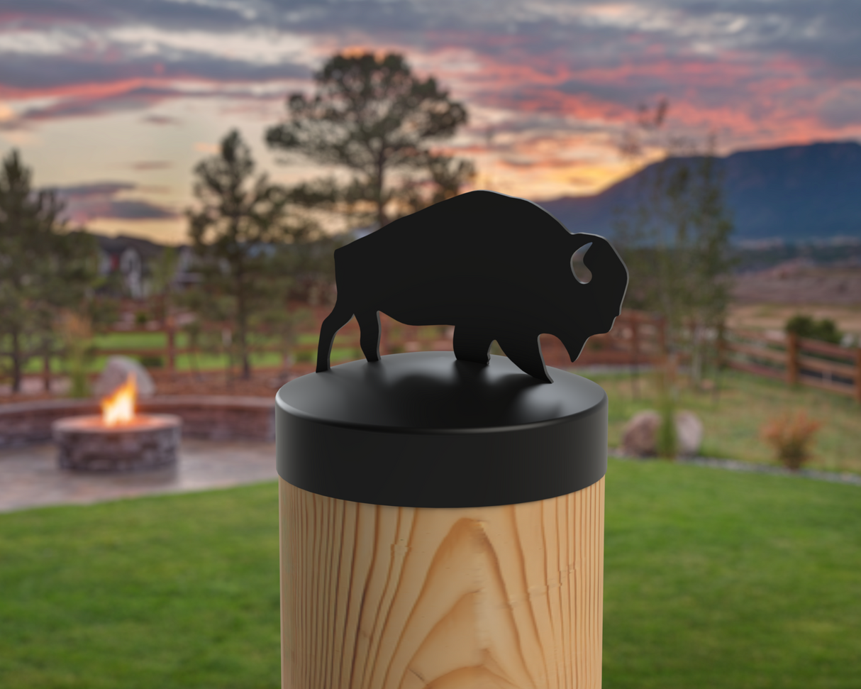 Buffalo, Round Post Cap (4x4 Round Post Size) - Madison Iron and Wood